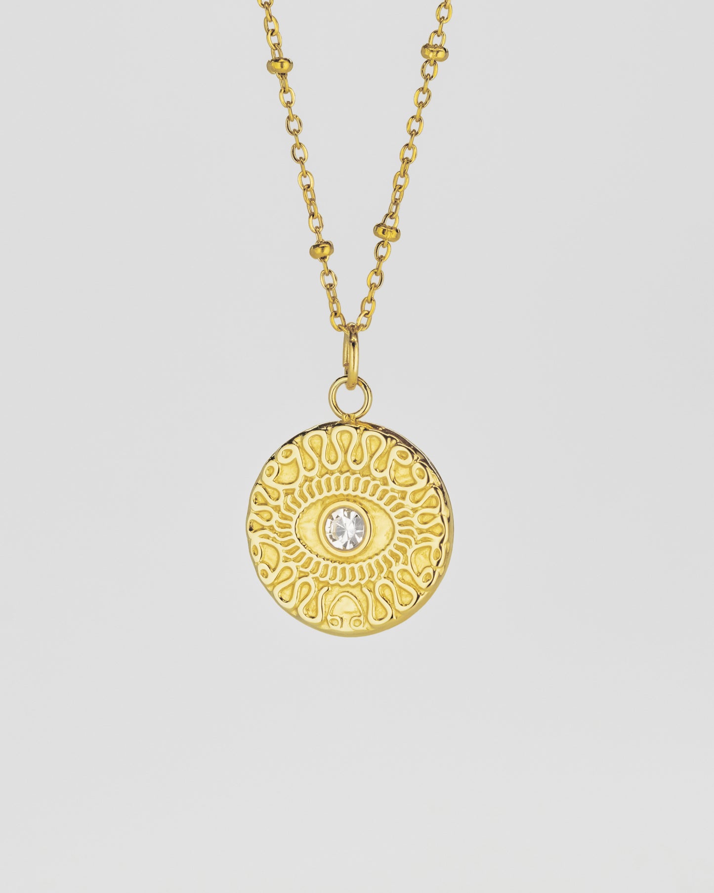 Colar Glitter Medallion