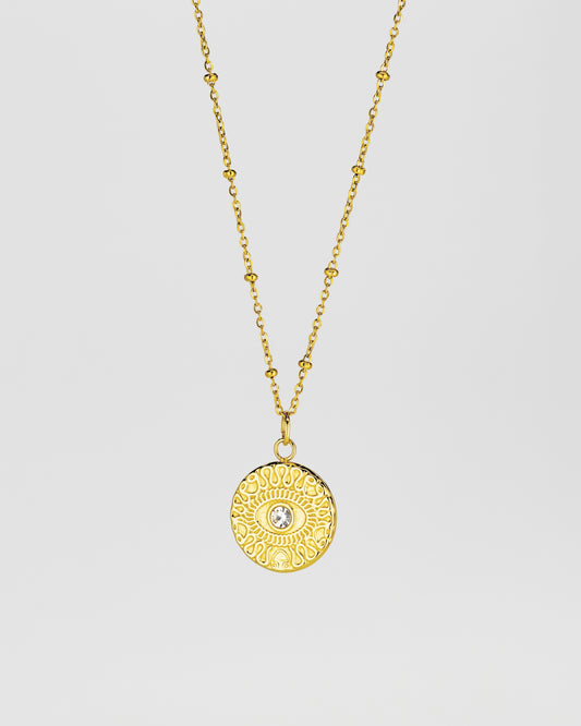 Colar Glitter Medallion